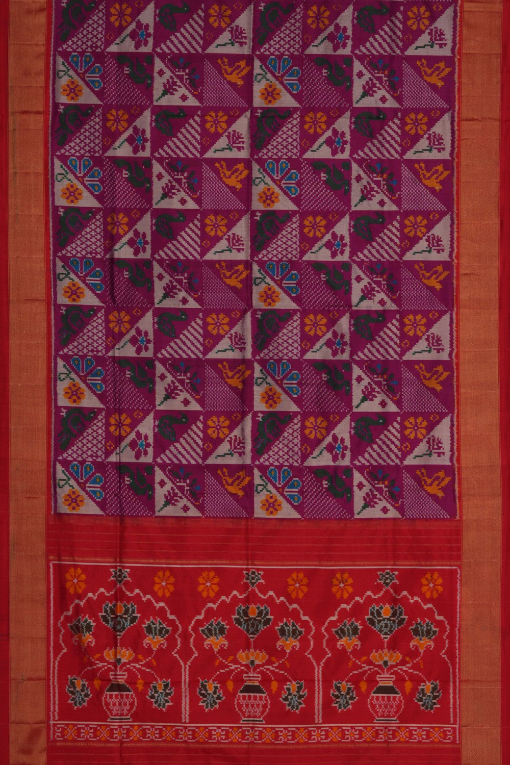 Image of Pochampally Ikat Silk Saree